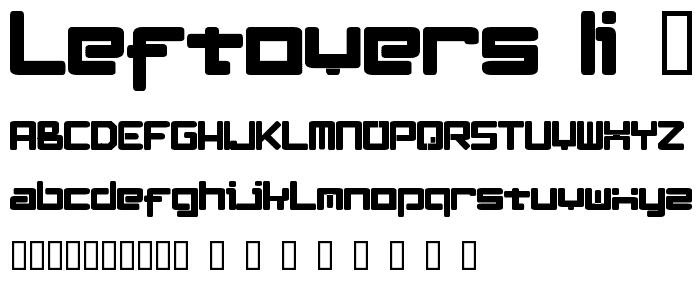 LeftOvers II 3 1 font